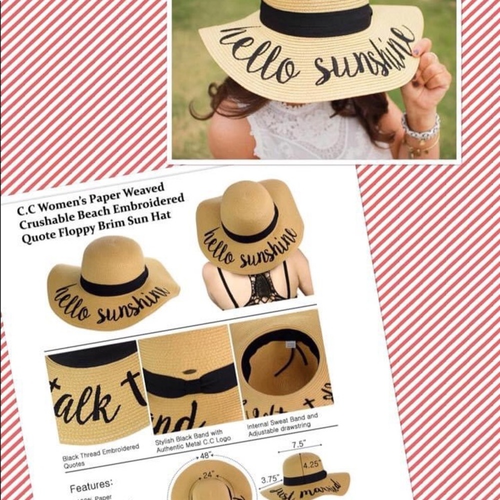 C.C Women’s Paper Weaved Crushable Beach Hat
